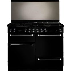 Rangemaster 110cm All LPG Gas with FSD Hob 74360 Range Cooker in Black with Chrome trim and Solid doors